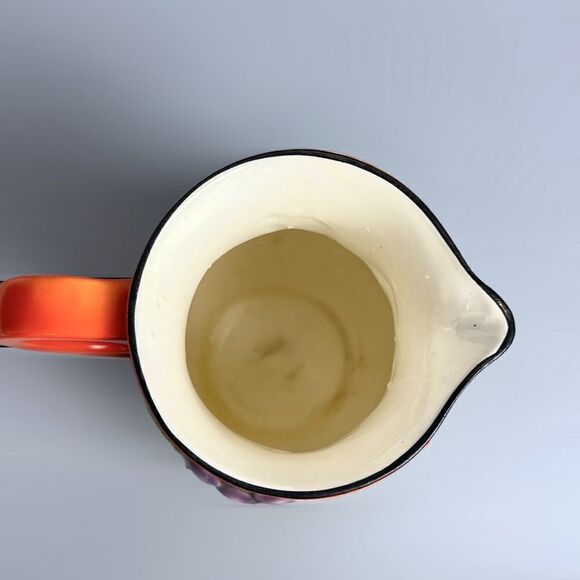 Vintage 1930th Ditmar Urbach Czechoslovakia Art Ceramic Pitcher Fruit Design - Picture 11 of 11